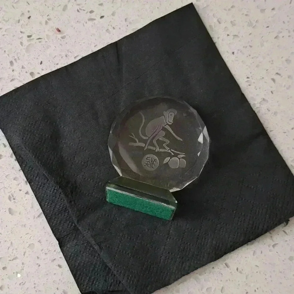 Monkey‎ ACCENT LASER ETCHED CRYSTAL GLASS - Picture 4 of 4